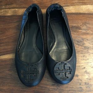 Tory Burch Tumbled Leather Reva Ballet Flat